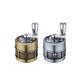 Grinder CHAMP Skull & Leaf mit Kurbel