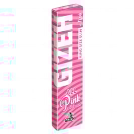 GIZEH All Pink King Size Slim + Filter Tips