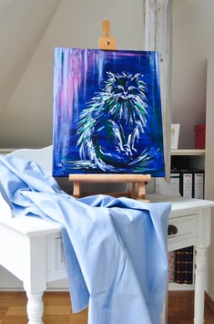 Ölgemälde – „Nachtkatze“