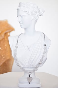 Kette mit Herzanhänger  „Elfenherz“ in weiß