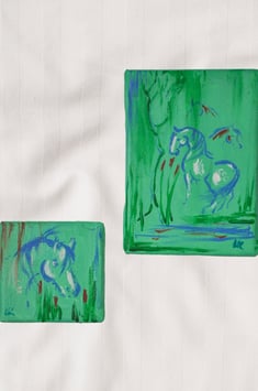 Ölgemälde – „Walduferschimmel“