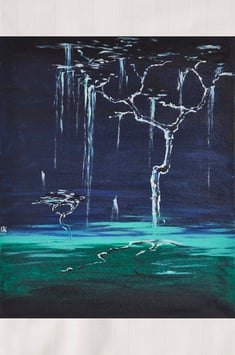 Ölgemälde – „Zauber Baum Nacht“