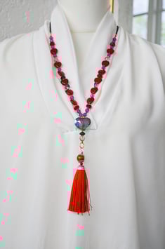 „Tanzendes Herz“ in rot/rauch