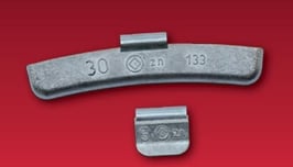 Schlaggewichte, Zink für Stahlfelgen