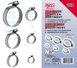 Schlauchklemmen-Sortiment, 26-tlg (Art.8055)