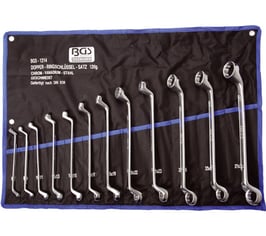 Doppelringschlüssel-Satz, 6x7-30x32 mm, 12-tlg. (Art. 1214)