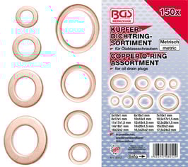 Kupfer-Dichtring-Sortiment, 150-tlg (Art.8052)