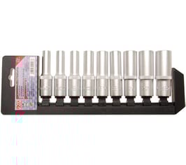 Steckschlüssel-Einsätze, tief, für E-Profil E10-E24, 12,5 (1/2), 9-tlg. (Art. 2026)