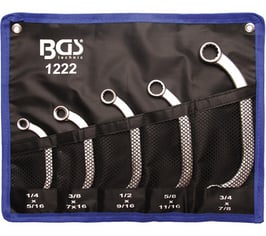 Starter- und Blockschlüssel Satz in Zollgrössen 1/4" - 7/8", 5-tlg. (Art. 1222)