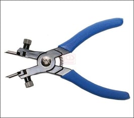 Profi-Sprengring-Zange, 165 mm lang, für Außensicherung (Art. 445), für Innensicherung (Art.446)