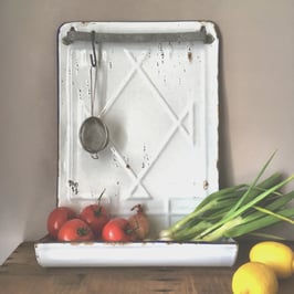 PORTE LOUCHES EN TOLE EMAILEE