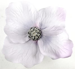 FLEUR LILAS 9 STRASS BLANCS