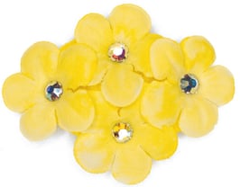 FLEUR SWEETIES JAUNES CRISTAUX IRISES