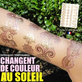 Tatouage temporaire pastel (SD8026SD8028) 21cm X 15cm