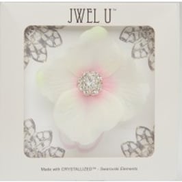 FLEUR BLANCHE COEUR ROSE CLAIR 33 STRASS