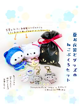 夏のお衣装とグッズのねこぶくろセット