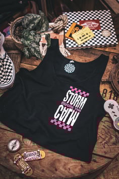 SBTC Checkered Loose Fit Cropped Tank