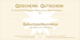 Geburtszeitkorrektur im Wert von 169,- EUR