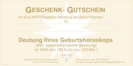 Beratung zum Geburtshoroskop (inkl. astromedizinischer Beratung) im Wert von 159,- EUR (120 Min.)