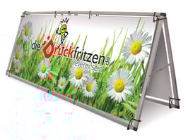 Mobile Outdoor Bande inkl. Transporttasche und 1 oder 2 bedruckten Planenbanner
