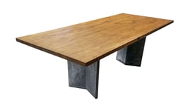 Holz Beton Tisch Esstisch modern minimalistisch Esszimmer Design Esszimmertisch Küchentisch elegant langlebig exklusiv