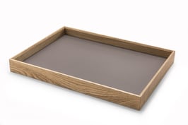 Tablett - Eiche & Möbellinoleum mauve