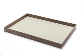 Tablett - Nussbaum & Möbellinoleum pistachio