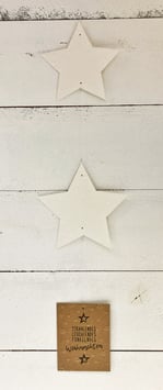 DEKOHÄNGER | Sterne weiß mit Prägung | 3-tlg.