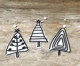 ANHÄNGER FÜR DEKO ODER AN GESCHENKE | Bäume 02 | 3-tlg.