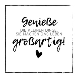 LEINWAND genieße | ca. 20 x 20 cm