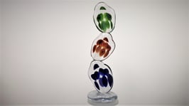 Murano Glass Sculpture THREESTONE