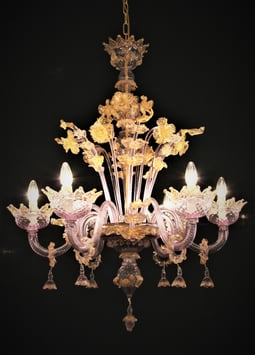 Murano Glass Chandelier Tipo Ferro