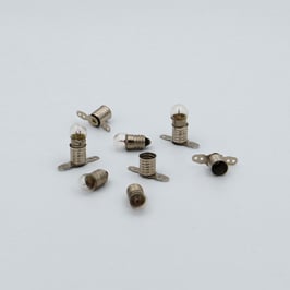 Glühlämpchen klar mit Fassungen