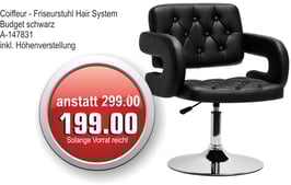 Coiffeur - Friseurstuhl Hair System Budget schwarz