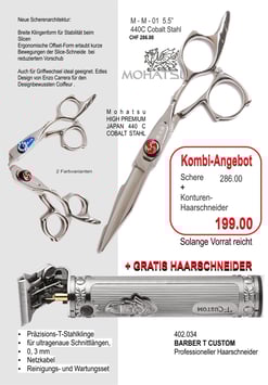 Kombi-Angebot + gratis Haarschneider Coiffeur-Barber