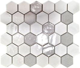 Mosaico Japan HEXAGON BIANCO lucido