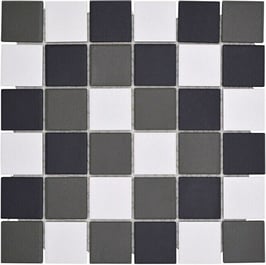 Mosaico 48mm Antiscivolo MIX BIANCO GRIGIO NERO BIG