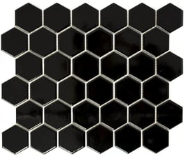 Mosaico Esagoni medi NERO LUC