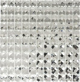 Mosaico 23mm in Vetro Cristallo Silver