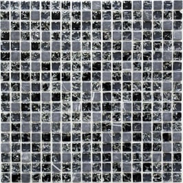 Mosaico Marmo Vetro 15mm Cub Black