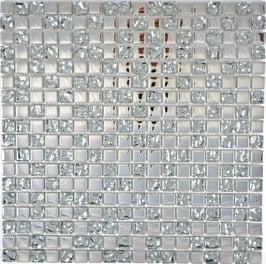 Mosaico Vetro 15mm Silver Glass