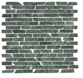 Mosaico a muretto in Verde Alpi anticato