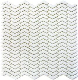 Mosaico Kuba ZIGZAG 10/45 mm BIANCO