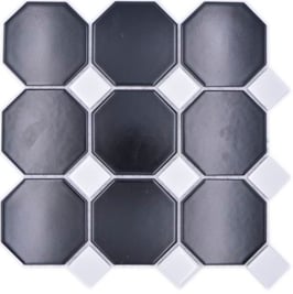 Mosaico Ottagono NERO MAT BINCO LUC BIG