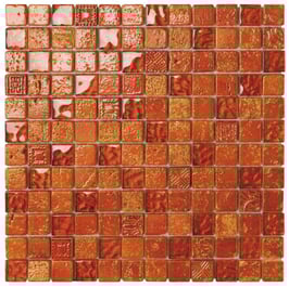 Mosaico 23x23 mm Marmo con foglia oro ARANCIO