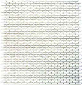 Mosaico Kuba BRICK 5/10 mm BIANCO