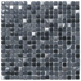 Mosaico Marmo Vetro Metallo 15mm Edel Schwarz