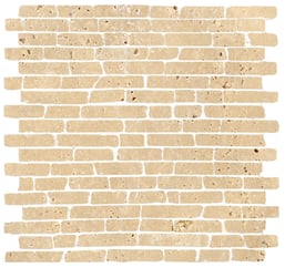 Mosaico a muretto in Travertino Chiaro anticato