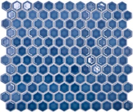 Mosaico Esagonale Ceramica BLU LUC