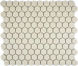 Mosaico 23/26mm ANTISCIVOLO Esagoni BEIGE CHIARO opaco